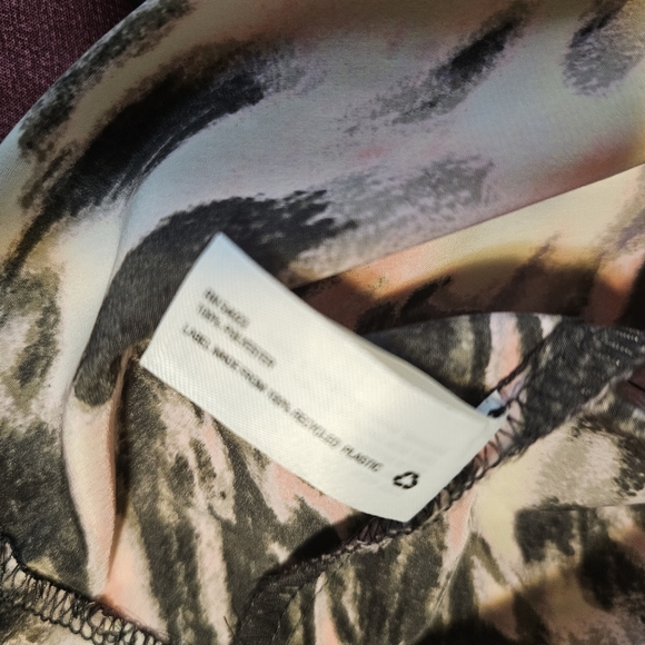 Gap Sleeveless Dress Multicolor Women's Size 8 Cheetah Animal Print Ruched - Picture 7 of 8